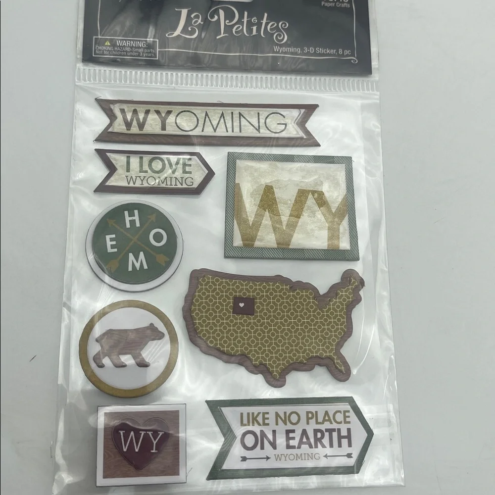 Wyoming Yellowstone Park Scrapbooking Supplies Die Cut Stickers Embellishments